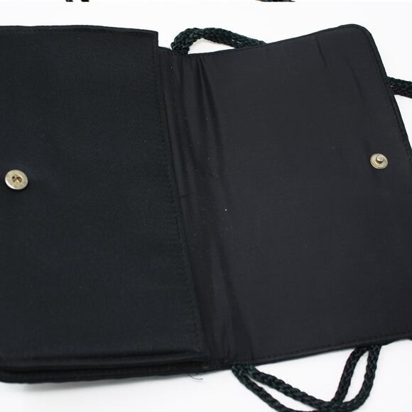 Vintage Magid Tapestry Floral Black Clutch or Shoulder Bag 8x5 – Hey Viv - Picture 5 of 7